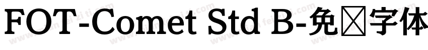 FOT-Comet Std B字体转换